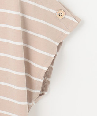 ANY SIS L マリンディテールロゴ Ｔシャツ ベージュボーダー