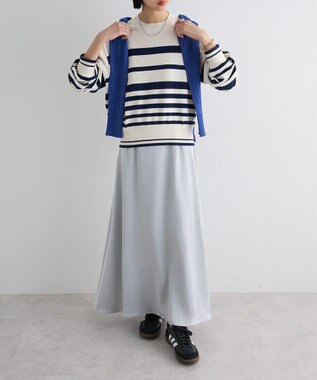 Green Parks スウェットライクニットプルオーバー Border