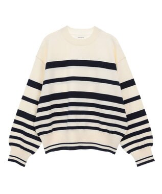 Green Parks スウェットライクニットプルオーバー Border