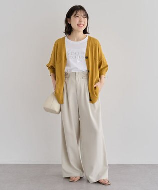 Green Parks ・ＥＬＥＮＣＡＲＥ　ＤＵＥ　サイドベルトタックパンツ Light Beige