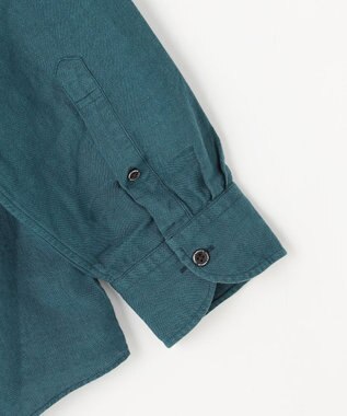 JOSEPH ABBOUD 【清涼感/ベルキーリネン】トロピカルリネン シャツ ブルー系