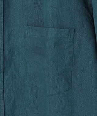 JOSEPH ABBOUD 【清涼感/ベルキーリネン】トロピカルリネン シャツ ブルー系