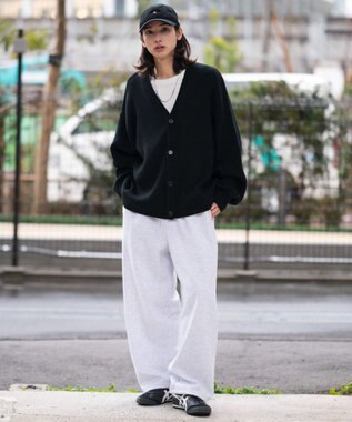 WEGO 【ユニセックス着用ITEM/MLサイズ展開】クロップドカーディガン ブラック