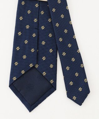 J.PRESS MEN ヴィンテージジャガード/花小紋柄ネクタイ ネイビー系8