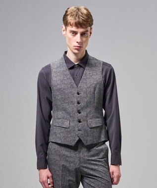 JOSEPH HOMME 新色【３ピース対応】クールドッツストレッチ　ジレ ＜新色＞グレー系