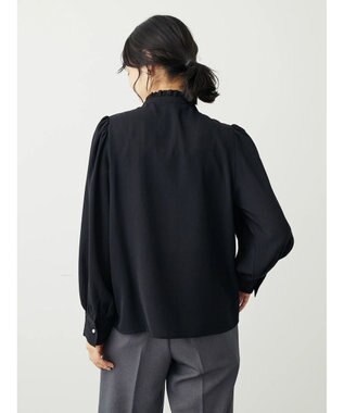 Green Parks ・ＥＬＥＮＣＡＲＥ　ＤＵＥ　イロイロ釦ピンタックブラウス Black