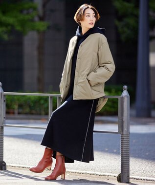 ICB L 【WEB限定カラーあり】ミルドウール ニットスカート ブラック系