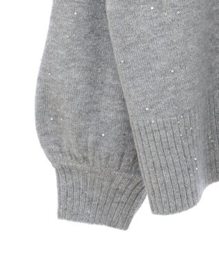 Green Parks スパンコールニットプルオーバー Gray Mixture