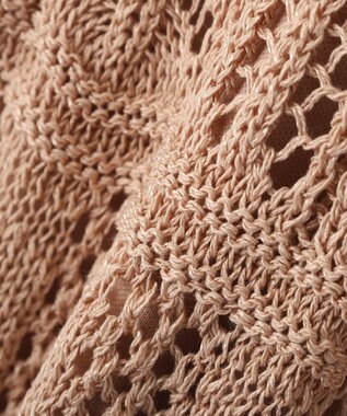 earth music&ecology 【セットアップ対応】透かし編みニットＩラインスカート Beige