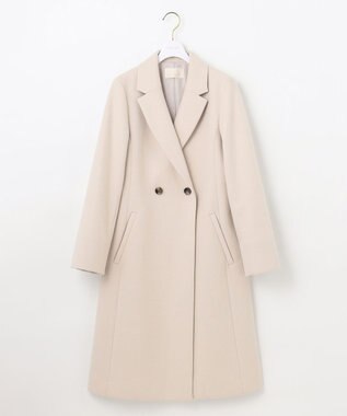 ANY SIS L ウールライクレディ チェスターコート アイボリーベージュ