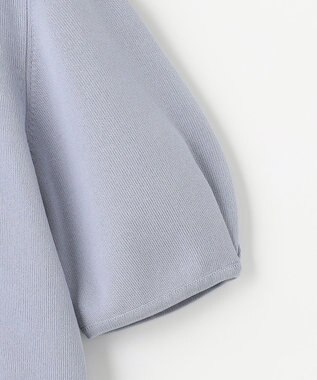 ANY SIS 【洗える】タックスリーブパール調 ニット ライトブルー