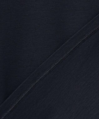 23区 【汗じみ防止加工】スカーフプリントコンビ フレンチスリーブ カットソー ネイビー×ミッドナイトブルー