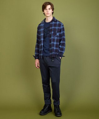 JOSEPH ABBOUD MOUNTAIN オーガニック チェック ラフィーネル シャツ ネイビー系4