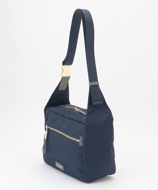 LA BAGAGERIE メタルバックル　ボックスショルダー　Sサイズ ネイビー