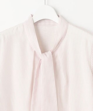J.PRESS LADIES カチオンストライプ ボウタイ カットソー ピンク系1