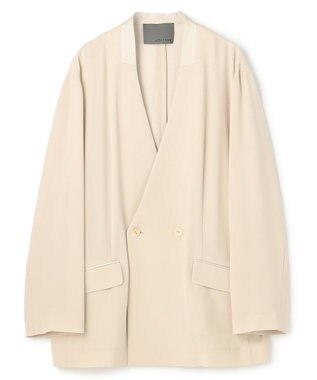 uncrave バックサテンジョーゼット ノーカラージャケット