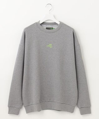PW CIRCULUS 【UNISEX】アスレジャー 裏毛 バックプリント クルーネック スウェット ライトグレー系
