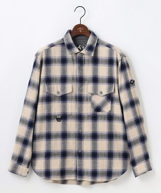 JOSEPH ABBOUD MOUNTAIN 【大人の山シャツ】メランジチェックシャツ アイボリー系4
