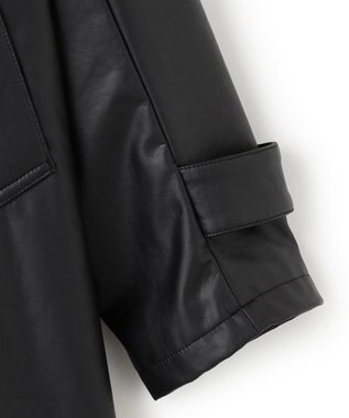 J.PRESS MEN 【プロテインレザー】ステンカラーコート ブラック系