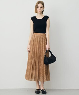 ICB カールマイヤープリーツ スカート アンバーブラウン