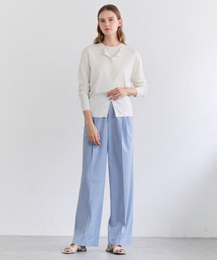 BEIGE， APOPHY / ステッチディテールイージータックパンツ Sax