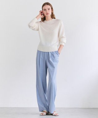 BEIGE， APOPHY / ステッチディテールイージータックパンツ Sax