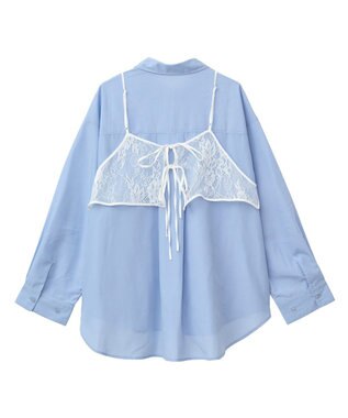 earth music&ecology ＳＥＴ２点レースビスチェ＋シャツ Off White