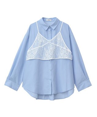 earth music&ecology ＳＥＴ２点レースビスチェ＋シャツ Off White