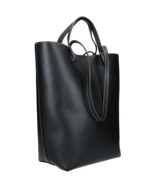 INTER-CHAUSSURES 【ANDREA CARDONE】シュリンクレザートート ブラック