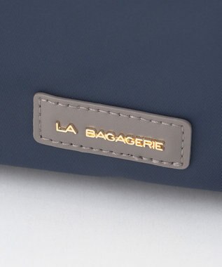 LA BAGAGERIE メタルバックル　ボックスショルダー　Sサイズ ネイビー