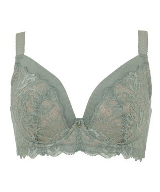 BRADELIS New York 【BRADELIS New York】レーシィミニマイザーブラ23A1 グラマーバストをコンパクトに見せる補正ブラ ダスティグリーン