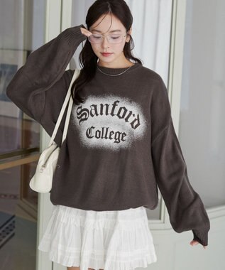 WEGO グラフィックニットBIGプルオーバー 柄16