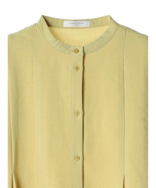 Green Parks フレンチスリーブタックブラウス Yellow