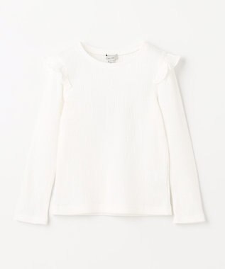 ANY KIDS 花柄キャミセット 長袖 Tシャツ ホワイト×ラベンダー系花柄