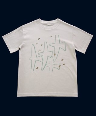 nitorito 【UNISEX】tori Tシャツ blue×(Silver箔プリント)