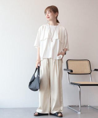 AMERICAN HOLIC レイヤード風加工Ｔシャツ Off White