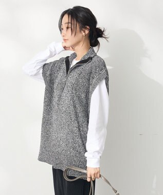 CRAFT STANDARD BOUTIQUE モールニットジップベスト Black