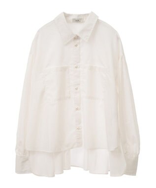 earth music&ecology オーバーフレアシャツ Off White