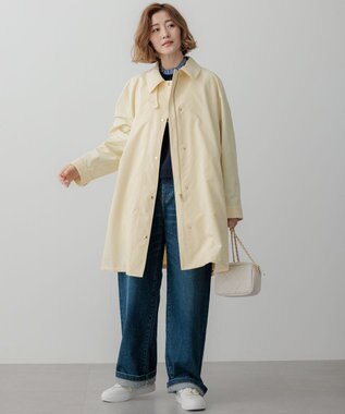 23区 【撥水加工/洗える】中綿ベストライナー付き マルチウェイアウター ライトイエロー系