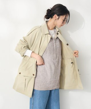 CRAFT STANDARD BOUTIQUE モールニットジップベスト Beige