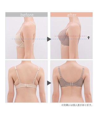 BRADELIS New York 【BRADELIS FIT】ヌーディモールドカップブラ25S1 ブラデリス アウターに響きにくい補正ブラジャー ダークグレージュ