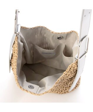 UNBILLION カシュカシュ cachecache / フリーハンドル柄編トート シルバー