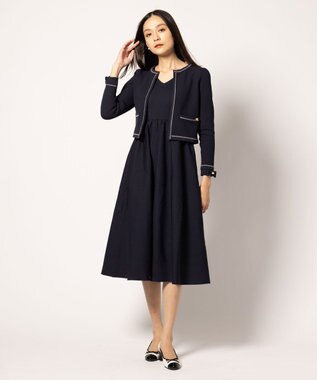 TOCCA 【洗える！】ROSY FUTURE ニットドレス ネイビー系