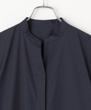 #Newans 【ANSWER for 骨格ストレート】バンドカラーシャツワンピース ネイビー系