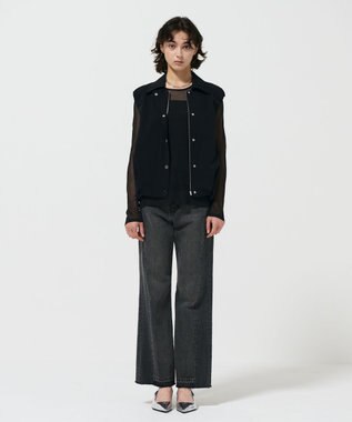 GRACE CONTINENTAL マットツイルタックジレ ブラック