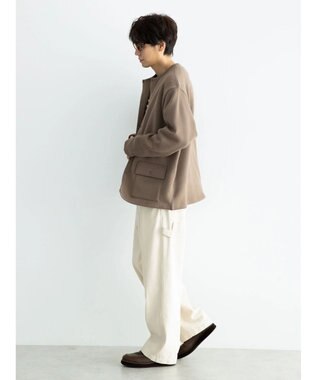 CRAFT STANDARD BOUTIQUE ニットフリースカーディガン Brown