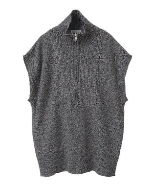 CRAFT STANDARD BOUTIQUE モールニットジップベスト Black