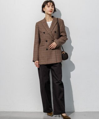 23区 L 【滝沢眞規子さん着用/VERY・Oggi掲載】23区DENIM ストレッチ ワイドパンツ ダークブラウン系