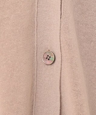 J.PRESS LADIES L 【洗える】SILKY COTTON LINEN カーディガン ベージュ系