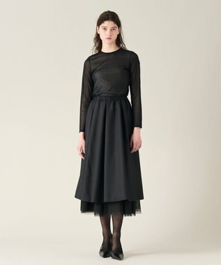 GRACE CONTINENTAL チュールシアートップ ブラック